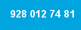 928 012 74 81 928 012 74 81